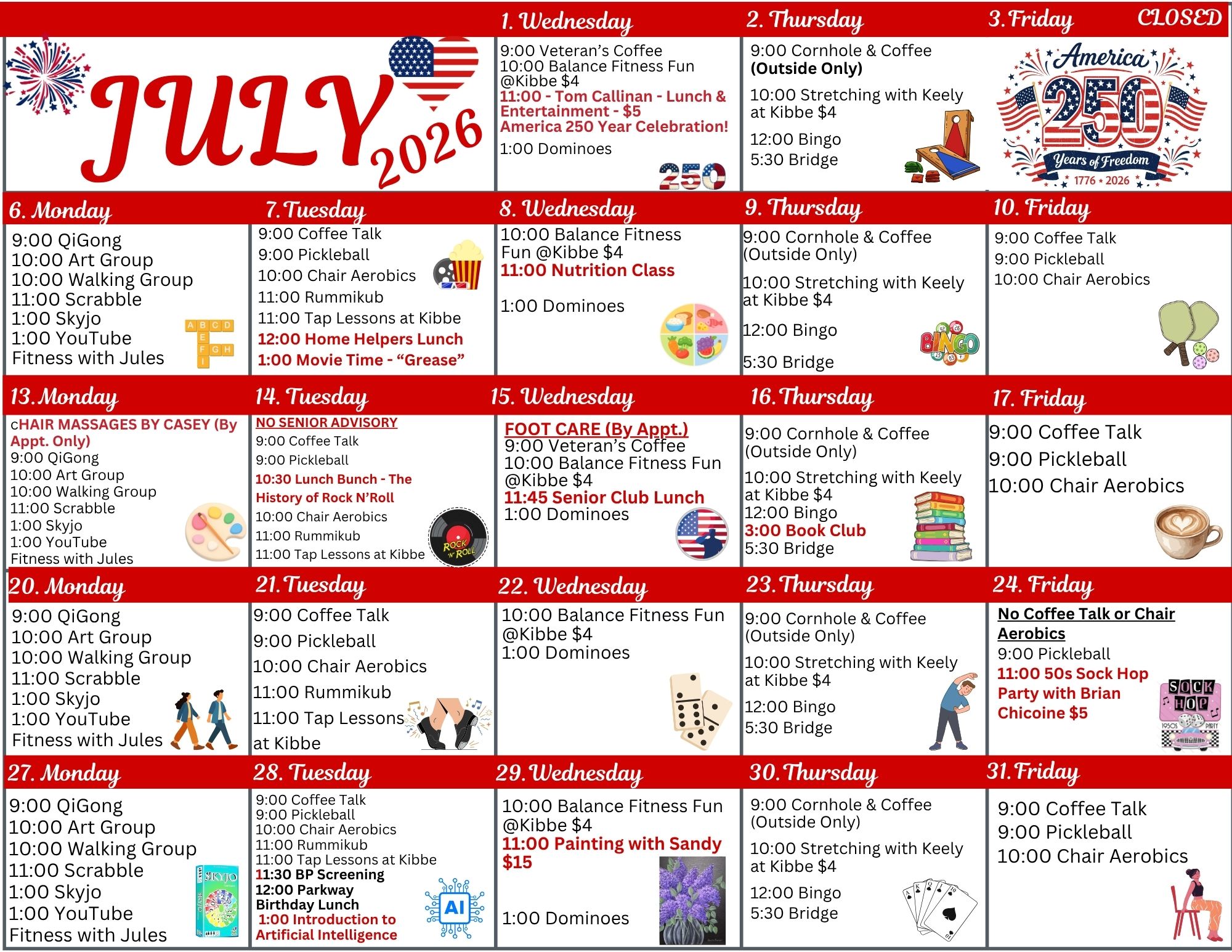 July 2026 Calendar